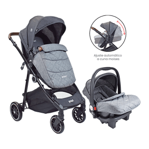 Coche para Bebé Moises Travel System Aria TS Gris Claro  - Priori