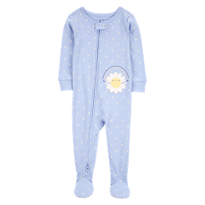 Pijama Enteriza Piña Flor Azul Bebés Niñas - Carter's