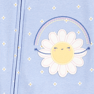 Pijama Enteriza Piña Flor Azul Bebés Niñas - Carter's