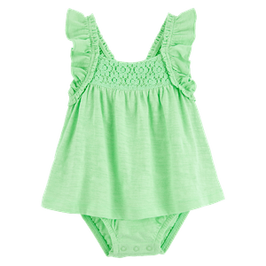 Body Manga Sisa Verde Bebés Niñas - Carter's