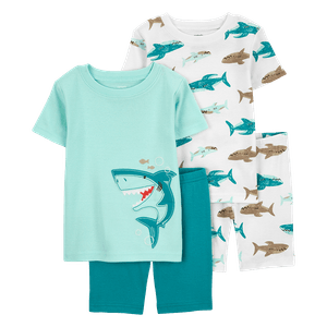 Set Pijamas 4 Piezas Tiburones Niños - Carter's