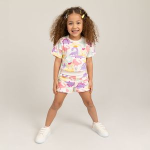 Conjunto camiseta manga corta + short para bebé niña