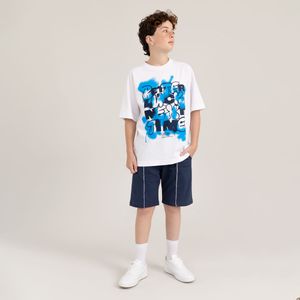 Conjunto de camiseta oversize + bermuda para niño