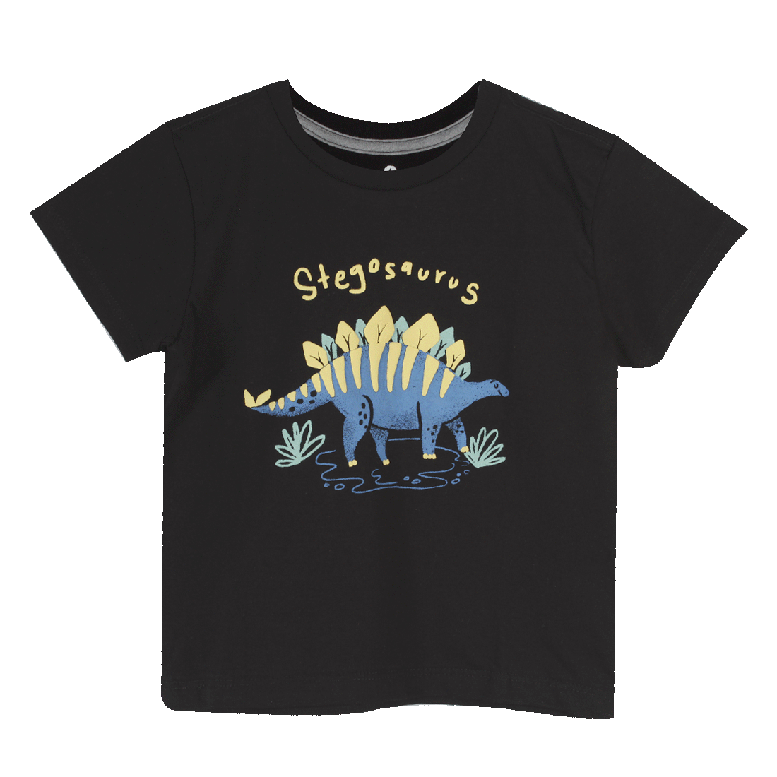 Camiseta Manga Corta Dinosaurio Negro Niños - Honey Bees Honey Bees ...