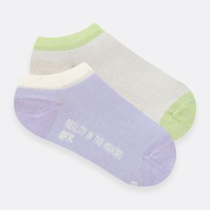 Set x2 medias tobilleras para niña