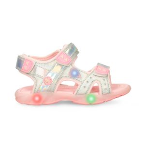 Sandalias Rosado-Plateado Bubblegummers Raine Niña