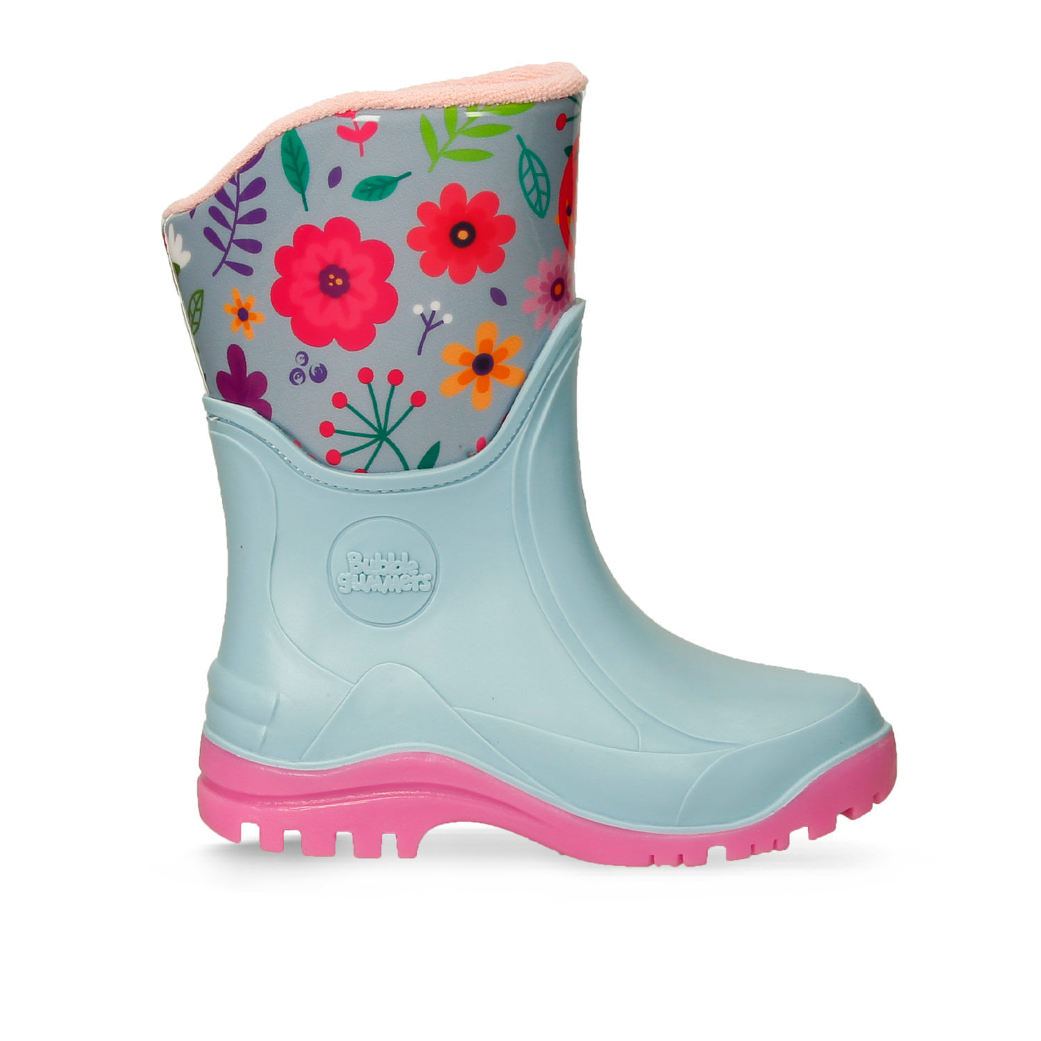 Botas De Lluvia Azul-Fucsia Bubblegummers Queli Niña