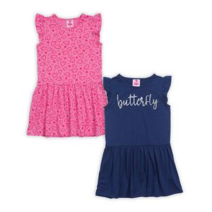 Vestidos Pack X 2 Azul-Rosado Bubblegummers Jess Niña