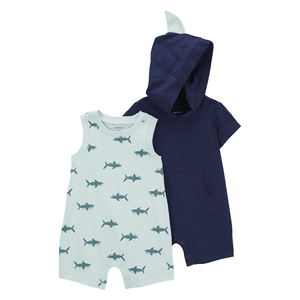 Set Mameluco Azul Oscuro y Mameluco Tiburones Bebés Niños - Carter's