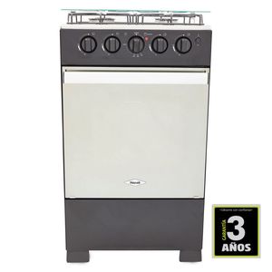 Estufa Romero Haceb a Gas Propano Reflex 50cm 4 Puestos Negro