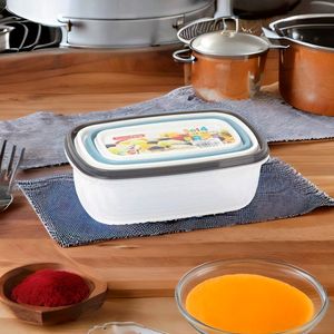 Set 4 Recipientes Rectangular Multicolor - PlasticForte