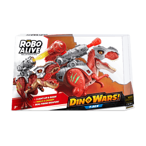 Dinosaurio Figura Dino Wars T-Rex Rojo - Robo Alive