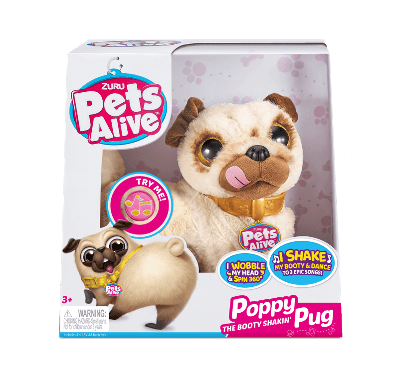 Pets Alive Perro Juguete Pepe Ganga Perro Pug Interactivo Beige