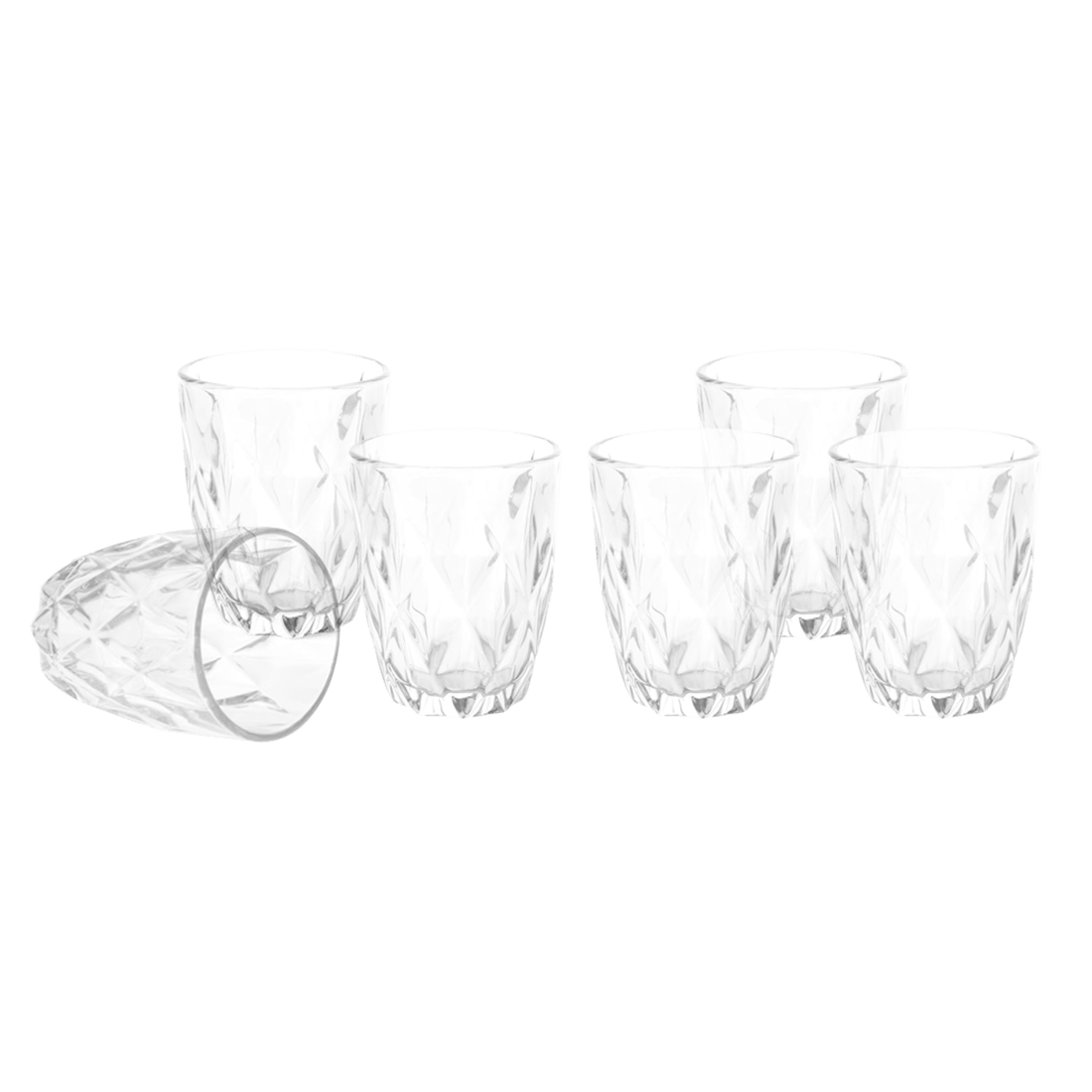 Set 6 Vasos Color Cristal 240ml - Behome