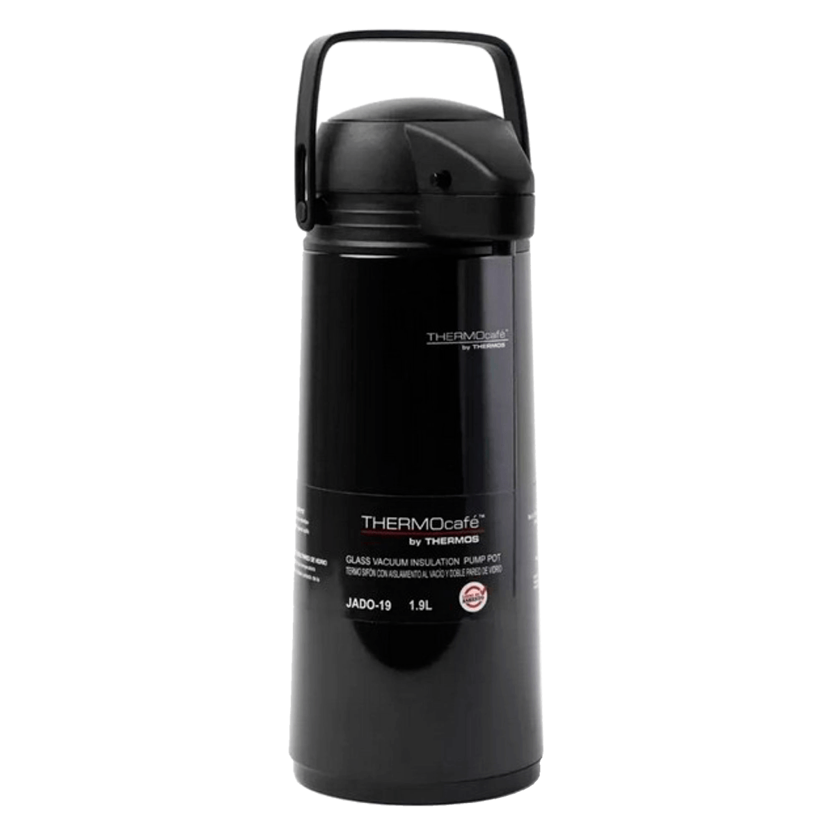 Termo Sifón Ampolla Vidrio Negro 1.9Lt - Thermos