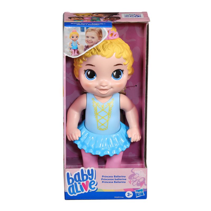 Muñeca Baby Alive Princesa Bailarina Pelo Rubio Hasbro F9122 Baby Alive  x 1 Esta encantadora muñeca es perfecta para que los niños exploren su imaginación mientras recrean mágicas aventuras en un recital de danza. Con su diadema removible y extremidades móviles, podrán ayudar