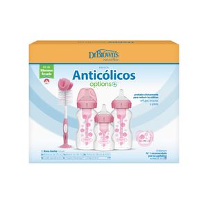 Teteros Cepillo Y Chupo Set De Regalo Recien Nacidos - Rosado - Dr Brown's