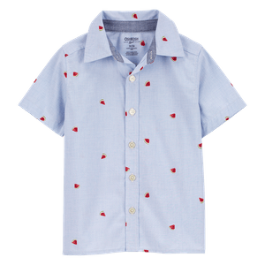 Camisa Manga Corta Sandias Azul Niños - Oshkosh