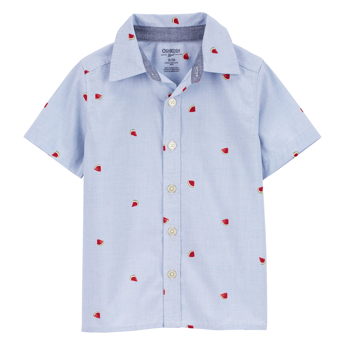 Camisa Manga Corta Sandias Azul Niños - Oshkosh