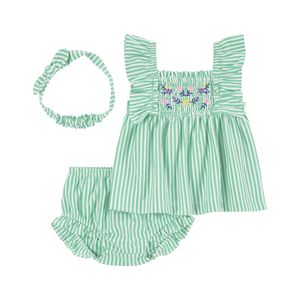 Set Blusa, Balaca y Short Rayas Bebés Niñas - Carter's