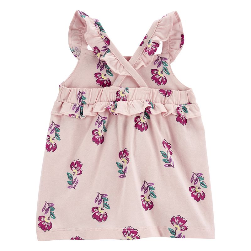Set Vestido Y Calzón Flores Rosado Bebés Niñas Carter'S Carters
