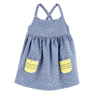 Set Vestido y Calzón Azul Bebés Niñas - Carter's