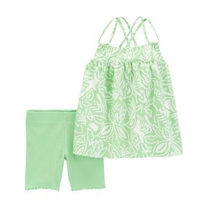 Set Blusa y Short Verde Niñas - Carter's