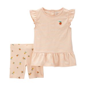 Set Blusa y Short Rosa Claro Niñas - Carter's