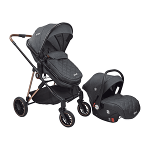 Coche para Bebé Travel System Ana Gris Oscuro + Portabebé - Priori