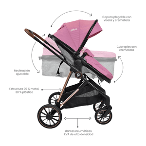 Coche para Bebé Travel System Ana Rosado + Portabebé - Priori