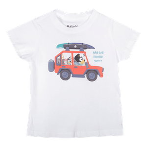 Camiseta Manga Corta Blanca Niños - Bluey