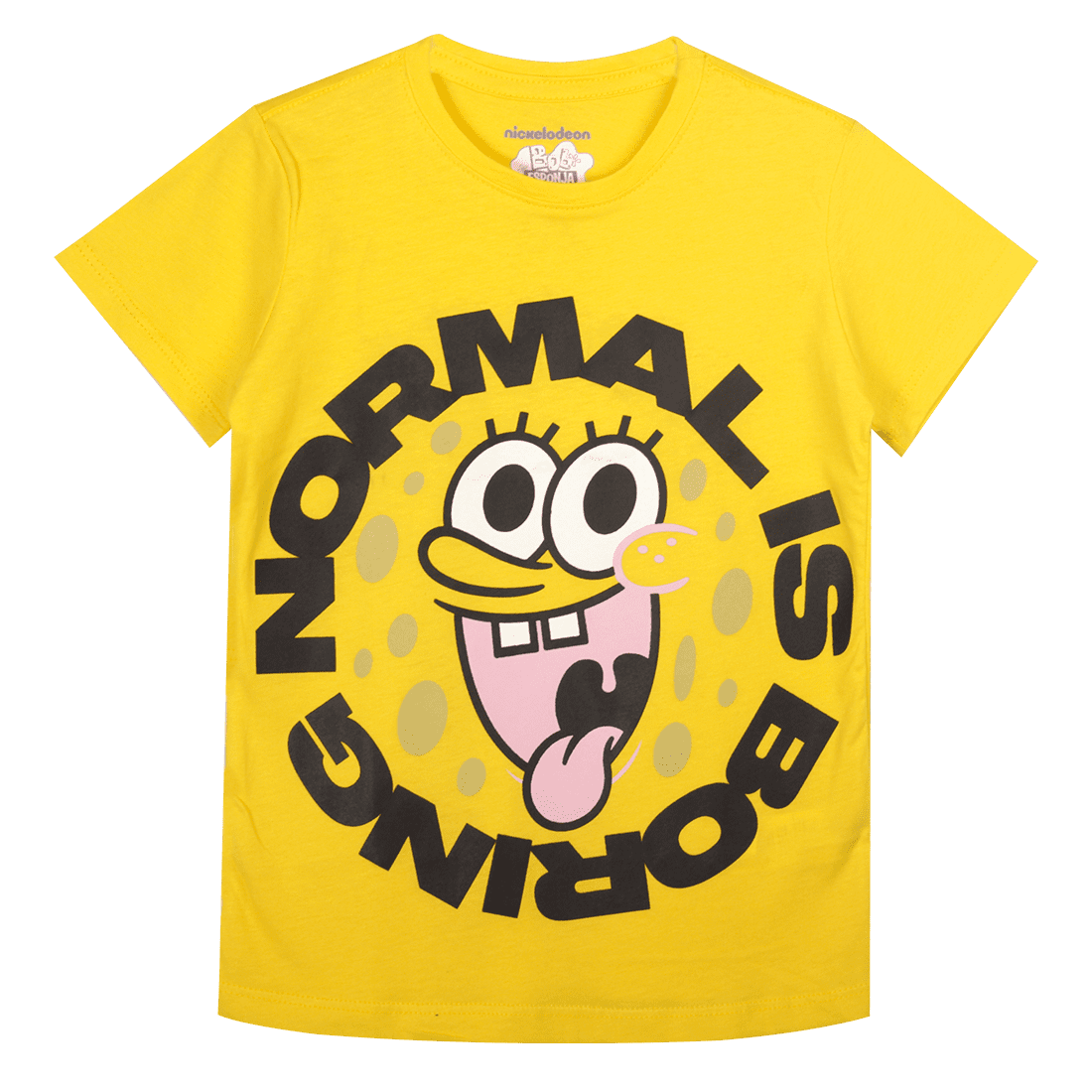 Camiseta Manga Corta Amarilla Niños - Bob Esponja