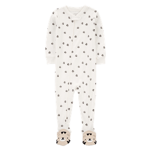Pijama Enteriza con Pies Huellitas Blanco Niños - Carter's