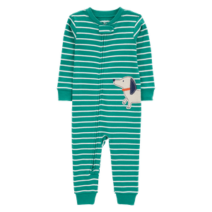 Pijama Enteriza sin Pies Rayas Aguamarina Niños - Carter's