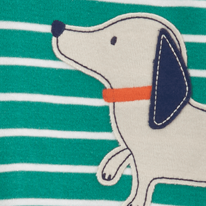 Pijama Enteriza con Pies Rayas Aguamarina Niños - Carter's