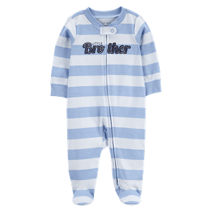 Pijama Enteriza con Pies Rayas Bebés Niños - Carter's