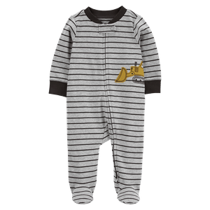 Pijama Enteriza con Pies Rayas con Bordado Bebés Niños - Carter's