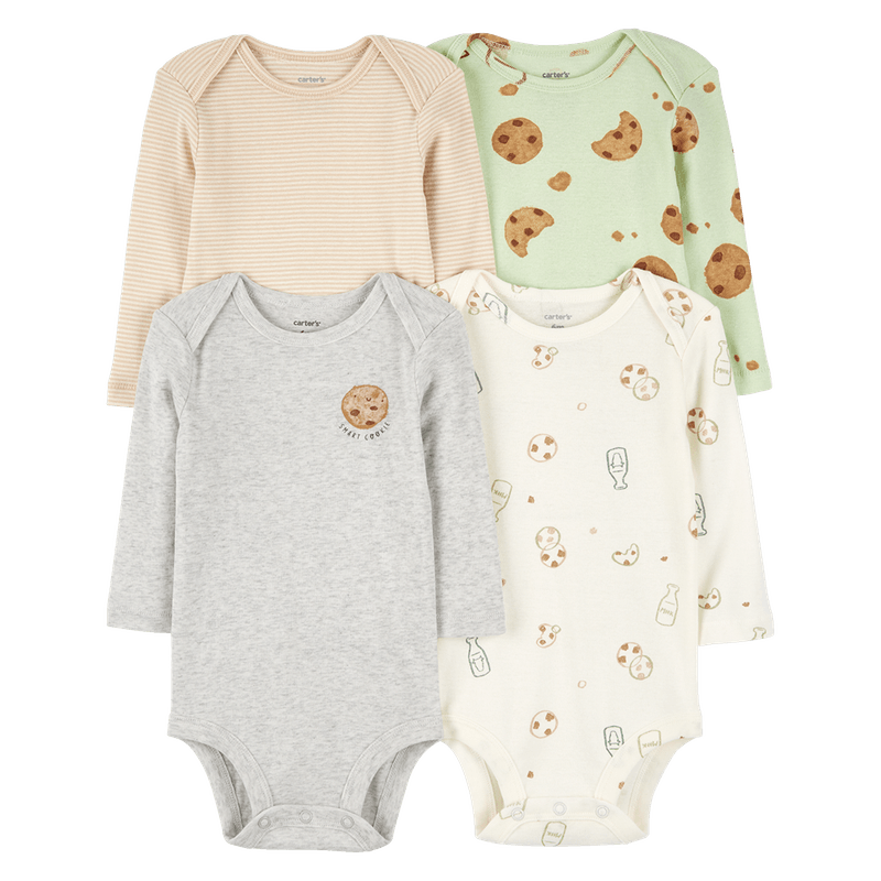 Set 4 Bodies Manga Larga Diseno 2 Unisex Bebes Carter S Carters Pepe Ganga Pepe ganga