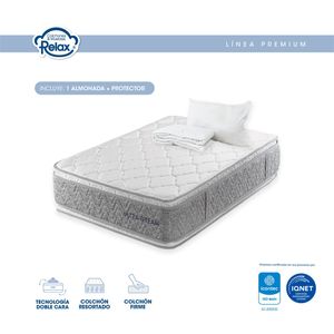 Colchón Doble Cara Sencillo Ultra Dream Ortopédico Resortado Firme + 1 Almohada + 1 Protector - Colchones Relax