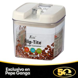 Recipiente Acrílico Flip Tite Hermético Cuadrado 1 Lt - Felli