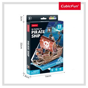 Rompecabezas 3D Barco Pirata - 22 Pz Nv Inicial - Cubic Fun