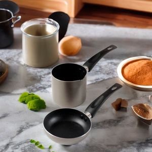 Set Hervidor y Sartén para Huevos 12cm Gris - Ikhome