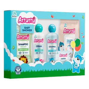 Estuche Baby Shower Azul Niños - Arrurrú