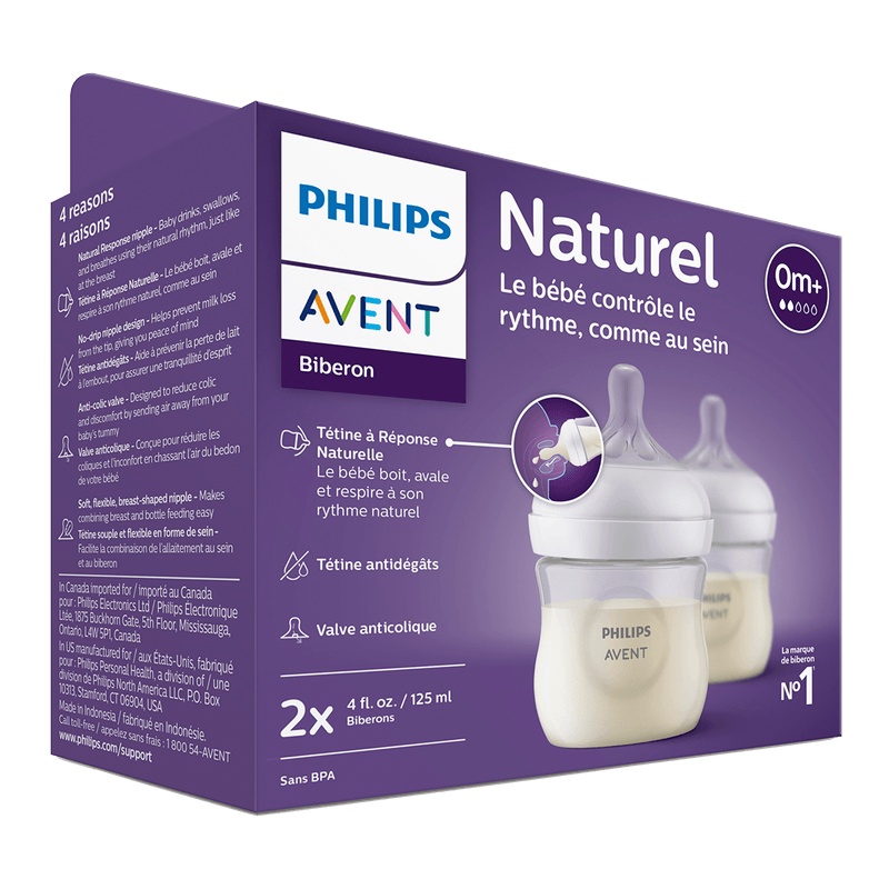 Set Teteros Natural Response Transparentes 4Oz Avent Avent