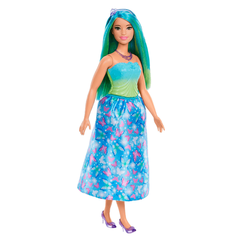 Muñeca Doncellas Vestidos De Ensueño Cabello Verde Y Turquesa