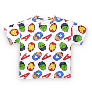 Camiseta Manga Corta Avengers Niños Multicolor - Superhéroes