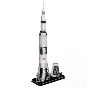 Rompecabezas 3D Nv Avanzado 136 Piezas Cohete Apollo Saturno - Cubic Fun