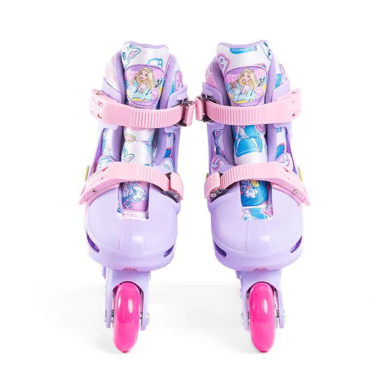 Patines Infantiles 2 en 1 3 Ruedas Lila Barbie Pepe Ganga