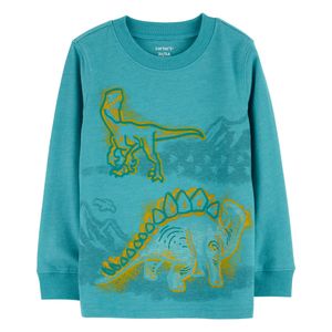 Camiseta Manga Larga Dinosaurios Aguamarina Niños - Carter's