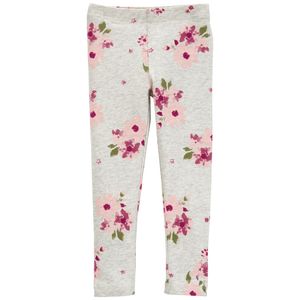 Leggins Gris Flores Niñas - Carter's